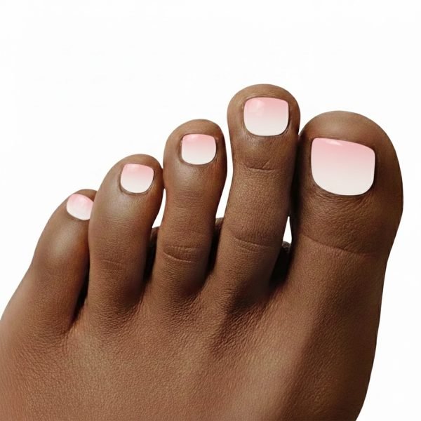 Pink Ombre Semi-Cured Pedicure Gel Nail Strips