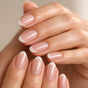 The Biggest Nail Trends of 2026 micro-French manicure with soft pink and milky white nails