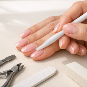Can you fix lifting nail strips? Pressing and re-sealing a lifted edge on soft pink gel nail strips