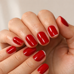 What happens if you wear nail polish strips for two weeks? Two-week wear with slight tip wear on cherry red strips