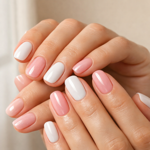 Gel nail strips vs acrylic nails: cost, damage, and durability comparison with glossy at-home gel manicure