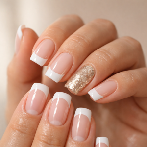 Nail wraps vs gel polish: real differences explained with glossy French tip gel strip manicure