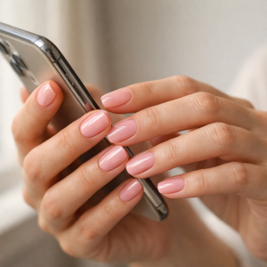Where can I buy nail polish strips UK guide featuring soft pink nail polish strip manicure
