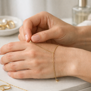 Strongest nail shape for natural nails shown as short squoval nude manicure